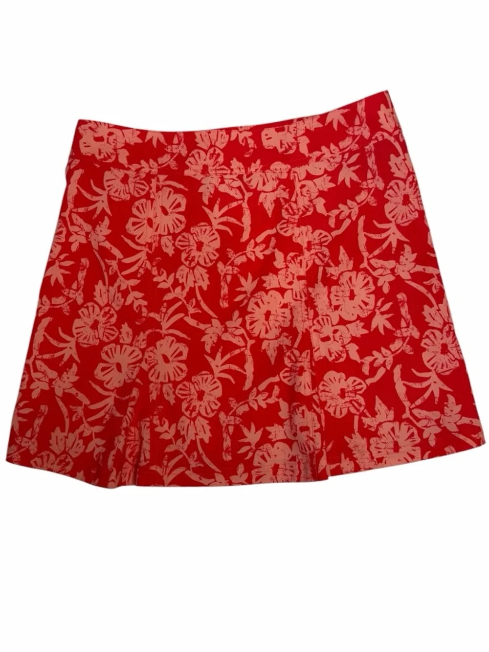 Ripskirt Hawaii Red Floral Mini Skirt‎ Size Small Travel Beach